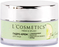 

Крем для лица L'Cosmetics, Гидро с гиалуроновой кислотой и экстрактом свежего огурца