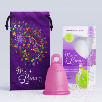 Менструальная чаша Me Luna Sport L Ring Fuchsia
