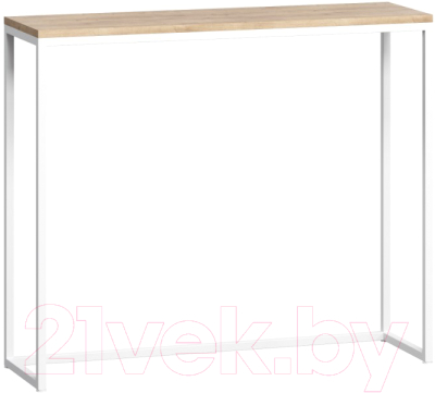 Консольный столик Loftyhome Мальборк / 1627770 (дуб сонома с белым основанием)
