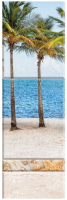 Панель ПВХ КронаПласт Unique Пальмы на пляже (2700x250x8мм) - 