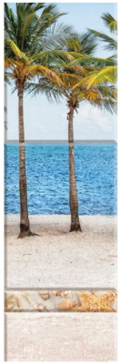 Панель ПВХ КронаПласт Unique Пальмы на пляже (2700x250x8мм)