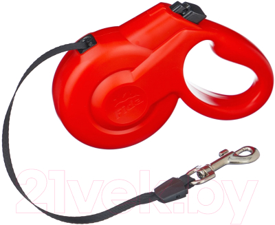Поводок-рулетка Fida Styleash Mini XS лента 3м / 202552 (красный)