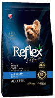 Сухой корм для собак Reflex Plus Для мини и мелких пород с лососем (8кг) - 