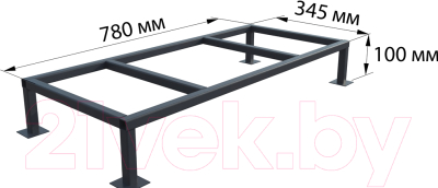 Подставка под шкаф для газового баллона Steel-expert ПШ2 50л (для двух баллонов)