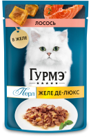 

Влажный корм для кошек, Перл желе де-люкс с лососем