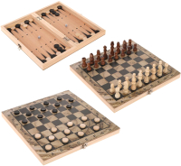 

Набор настольных игр Наша игрушка, Шахматы, шашки, нарды 3 в 1 / W3018-H