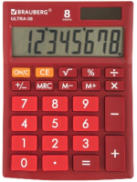 Калькулятор Brauberg Ultra-08-WR / 250510 (бордовый) - 