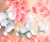 

Фотообои бесшовные Citydecor, Цветочный декор 3 3D
