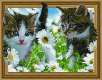 

Набор алмазной вышивки PaintBoy, Котята на прогулке / TSGJ1226