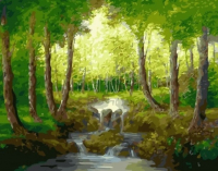 

Картина по номерам PaintBoy, Лесной ручей / GX26017