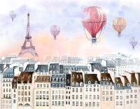 

Фотообои бесшовные Citydecor, Акварельный Париж 2