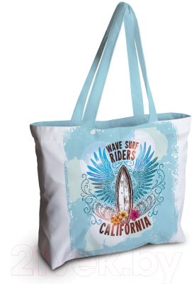 Пляжная сумка JoyArty Серфинг в Калифорнии / bsz_369595