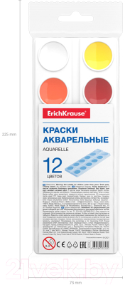 Акварельные краски Erich Krause Basic Light Pack / 53753 (12цв)