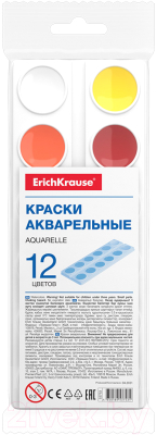 Акварельные краски Erich Krause Basic Light Pack / 53753 (12цв)