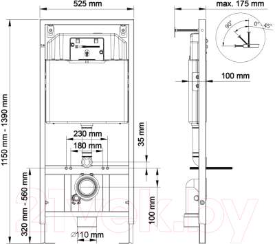 Инсталляция для унитаза Berges Novum 525 040000 + S4 040044