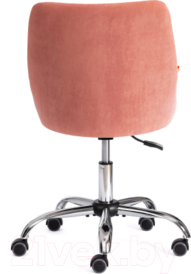 Кресло офисное Tetchair Swan флок (розовый)