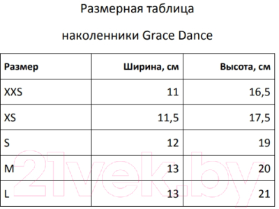 Наколенники защитные Grace Dance 10368295 (S, серый)
