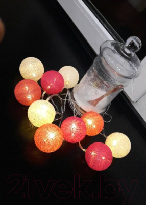 Тайские фонарики Подари 61001 (9/белый/красный/оранжевый)