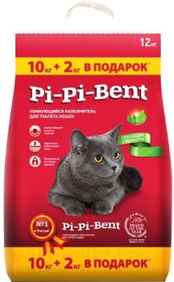 Наполнитель для туалета Pi-Pi-Bent Сенсация свежести L016 (28л/12кг)