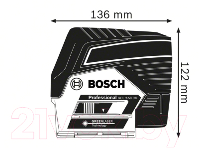 Лазерный нивелир Bosch GCL 2-50 CG Professional (0.601.066.H00)