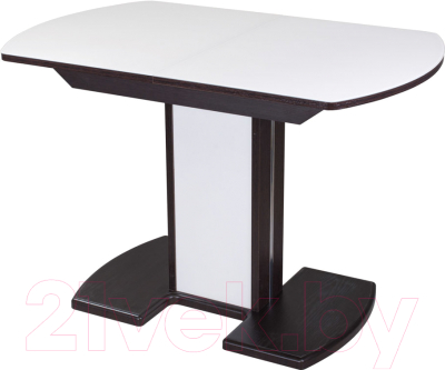 Обеденный стол Домотека Танго ПО 80x120-157 (белый/венге/05)