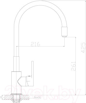 Смеситель Rossinka Silvermix Z35-35U (красный)