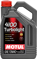Моторное масло Motul 4100 Turbolight 10W40 / 108645 (5л) - 