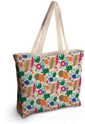 Пляжная сумка JoyArty Абстракция из цветов и растений / bsz_387147