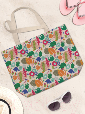 Пляжная сумка JoyArty Абстракция из цветов и растений / bsz_387147
