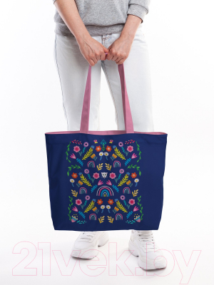 Пляжная сумка JoyArty Цветы и радуга / bsz_389503