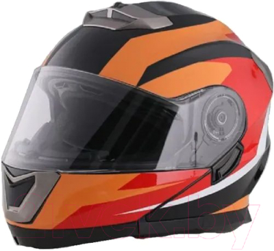 Мотошлем Racer JK526 (XL, оранжевый/красный)