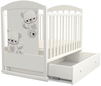 

Детская кроватка VDK, Unica Dado Betula маятник с ящиком