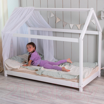 Стилизованная кровать детская Millwood SweetDreams 1230 200x90 (сосна белая)
