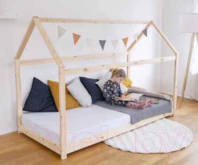 Стилизованная кровать детская Millwood SweetDreams 1230 200x90 (сосна натуральная)