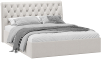 Двуспальная кровать ТриЯ Скарлет универсальная тип 1 160x200 (велюр бежевый) - 