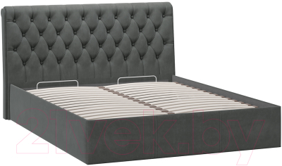 Двуспальная кровать ТриЯ Скарлет универсальная тип 1 160x200 (велюр графит)