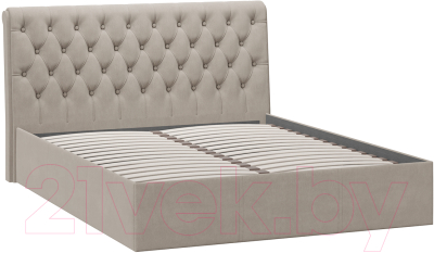 Двуспальная кровать ТриЯ Скарлет универсальная тип 1 160x200 (велюр мокко темный)