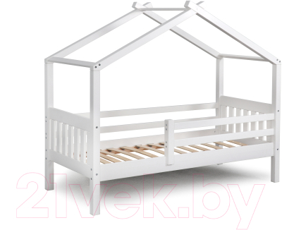Стилизованная кровать детская Мебельград Ассоль 70x160 (белый)