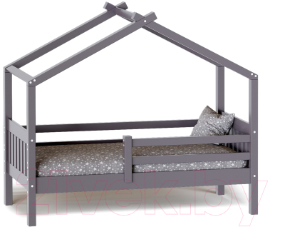 Стилизованная кровать детская Мебельград Ассоль 70x160 (лаванда)
