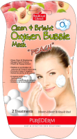 Маска для лица кремовая Purederm Clean & Bright Oxygen Bubble Mask Peach (3.5мл) - 