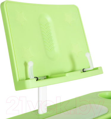 Парта+стул Anatomica Avgusta с ящиком, подставкой и светильником (белый/зеленый)