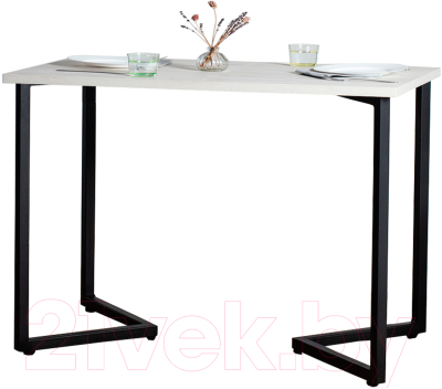 Обеденный стол Millwood Лофт Лондон Л 160x80x75 (дуб белый Craft/металл черный)