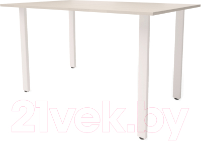 Обеденный стол Millwood Прага Л18 120x70 (белый/металл белый)