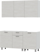 Кухонный гарнитур SV-мебель Лаванда 1.7 без столешницы (сосна санторини светлый) - 