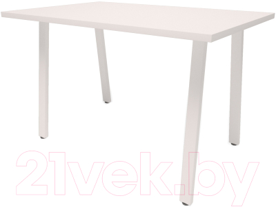 Обеденный стол Millwood Леон Л18 100x70x75 (белый/металл белый)