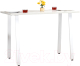 Обеденный стол Millwood Леон Л18 100x70x75 (дуб белый Craft/металл белый) - 