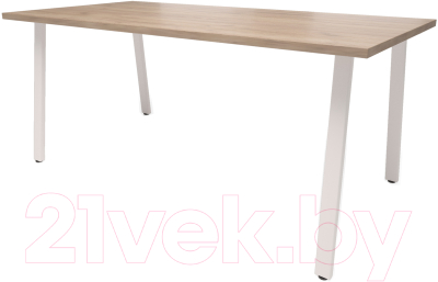 Обеденный стол Millwood Леон Л18 100x70x75 (дуб табачный Craft/металл белый)