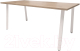 Обеденный стол Millwood Леон Л18 100x70x75 (дуб табачный Craft/металл белый) - 