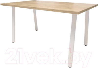 Обеденный стол Millwood Леон Л18 120x70x75 (дуб табачный Craft/металл белый)