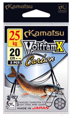 Набор поводков рыболовных KAMATSU Volfram Carbon / 276020010